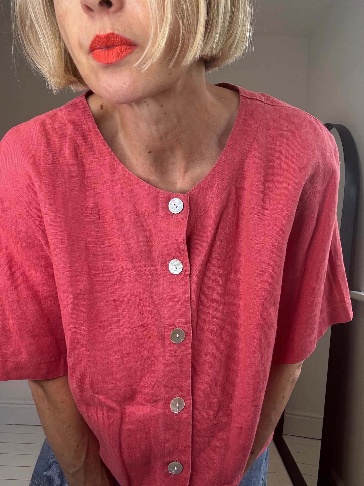 Linen woven tee