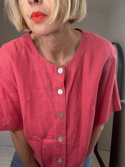 Linen woven tee