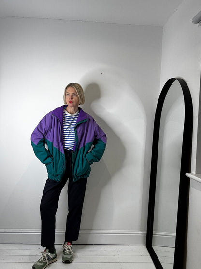 vintage sportswear y2k reversible jacket windbreaker women's outerwear style polarite

