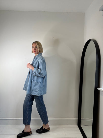 Denim throw on jacket
