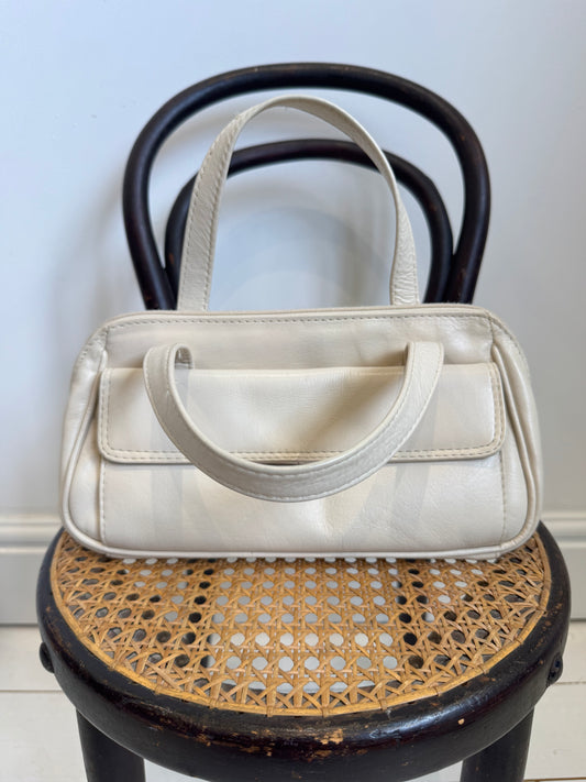 Top handle leather bag