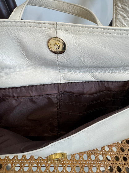 Top handle leather bag