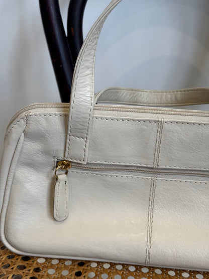 Top handle leather bag