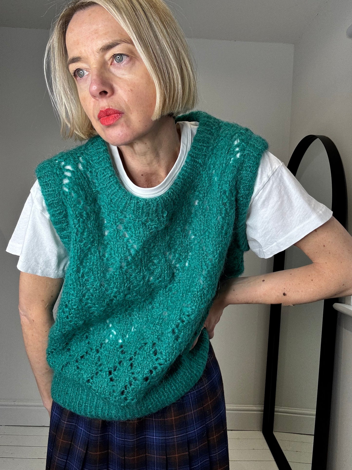 Hand knitted tank