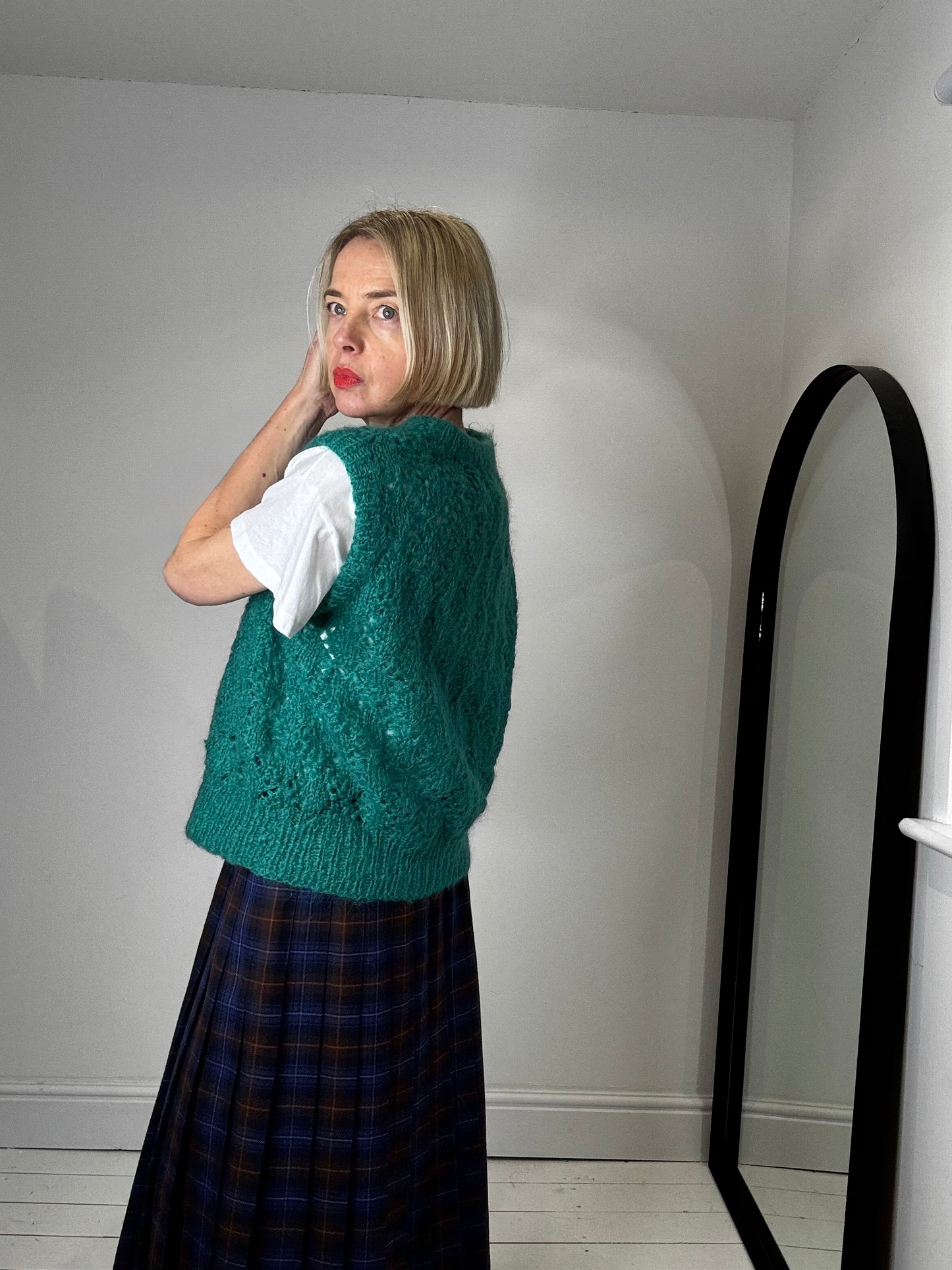 Hand knitted tank