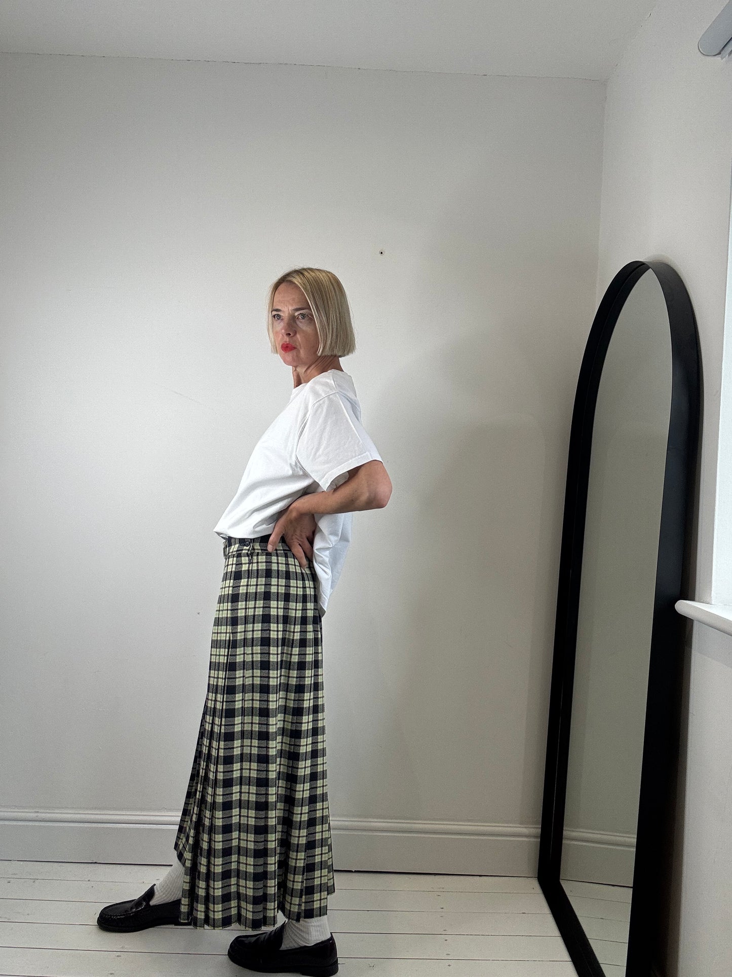 VINTAGE check skirt
