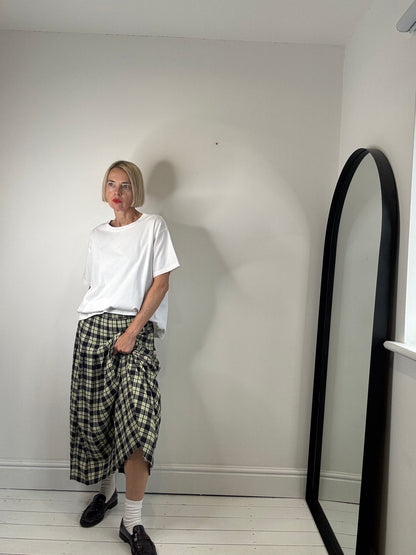 VINTAGE check skirt