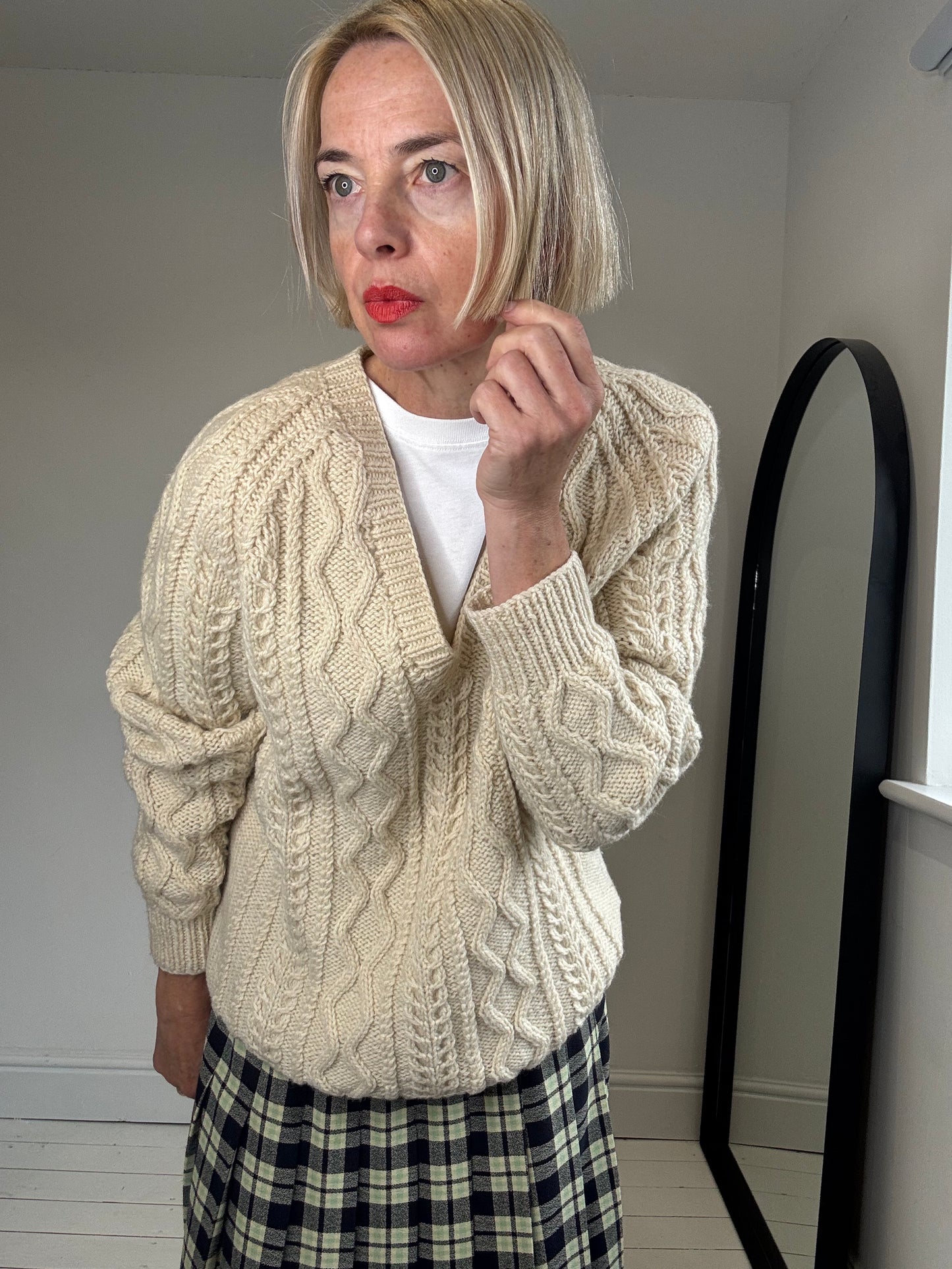 V'neck Arran jumper
