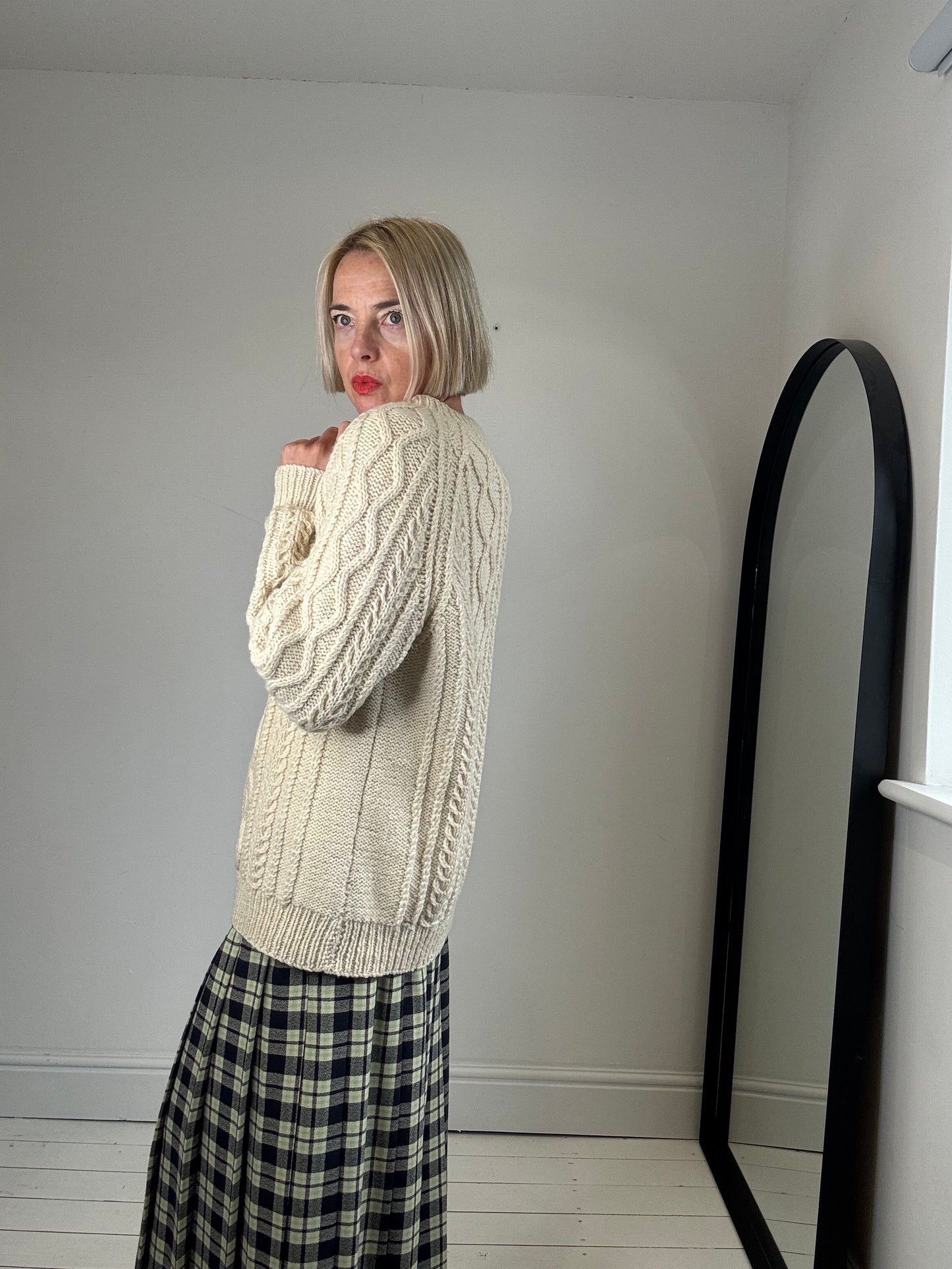 V'neck Arran jumper