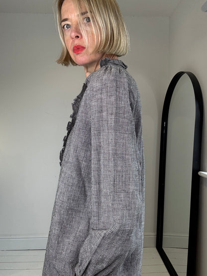 LONDON WOVEN frill shirt