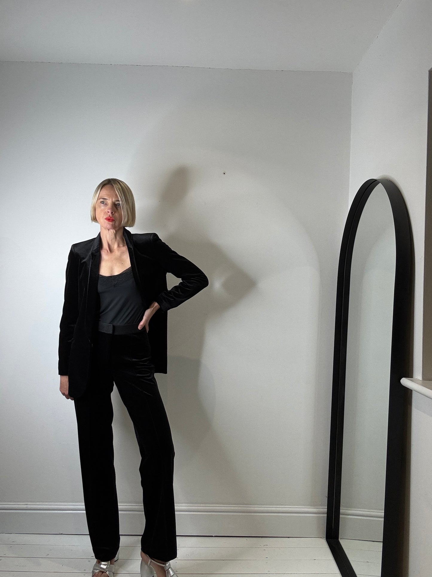 Velvet shawl collar tux suit