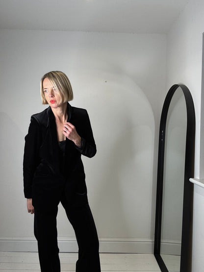 Velvet shawl collar tux suit