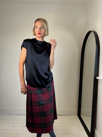 COS satin dropped shoulder silk top