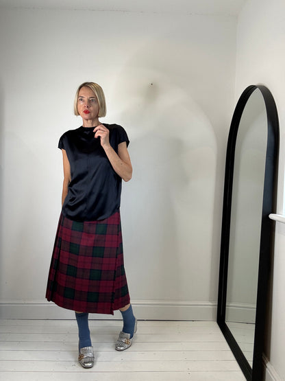 COS satin dropped shoulder silk top