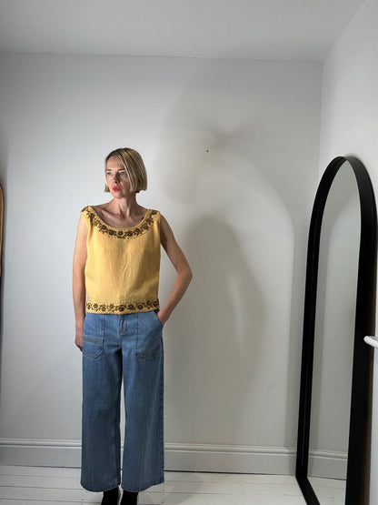 VINTAGE beaded knit top