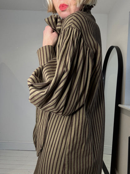 MARÀVIC Stripe tie neck dress