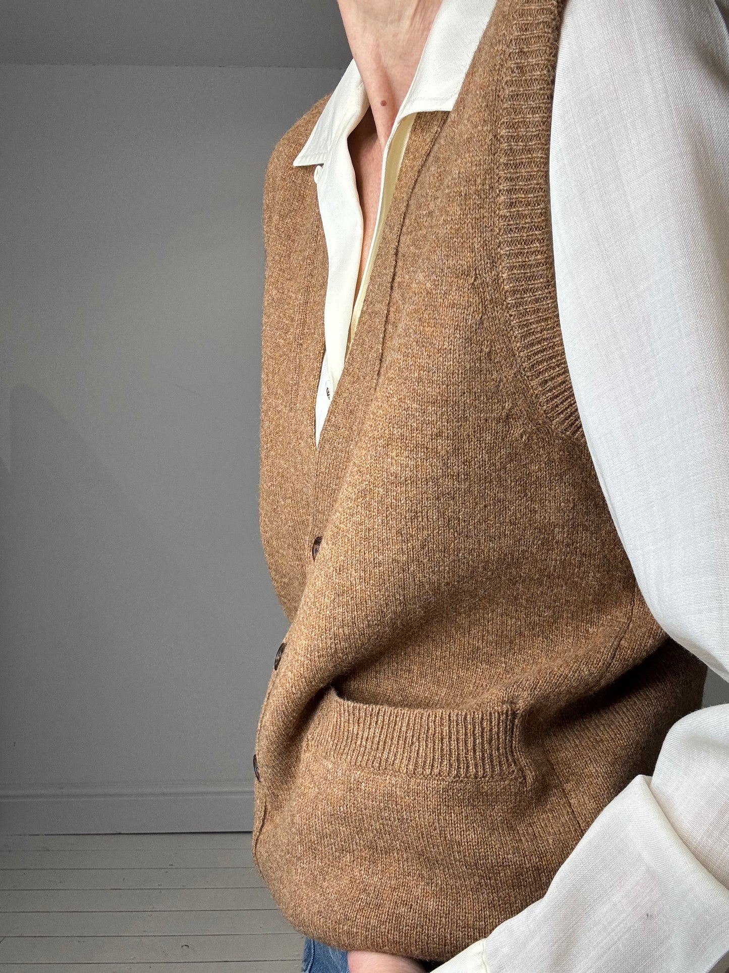 Wool Button Through Tank