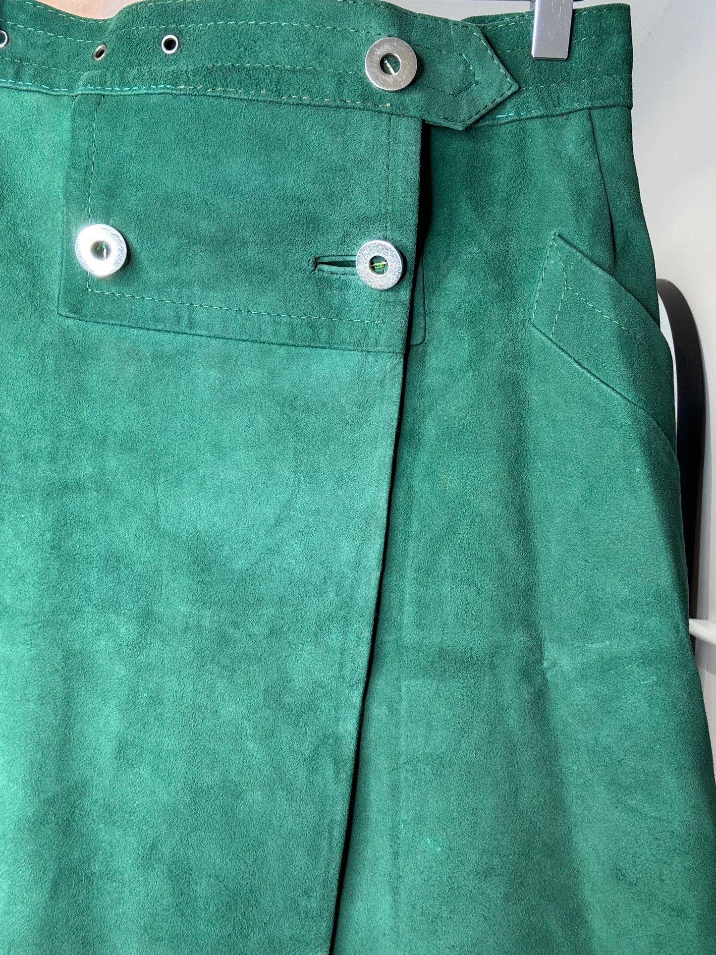 VINTAGE suede A line skirt