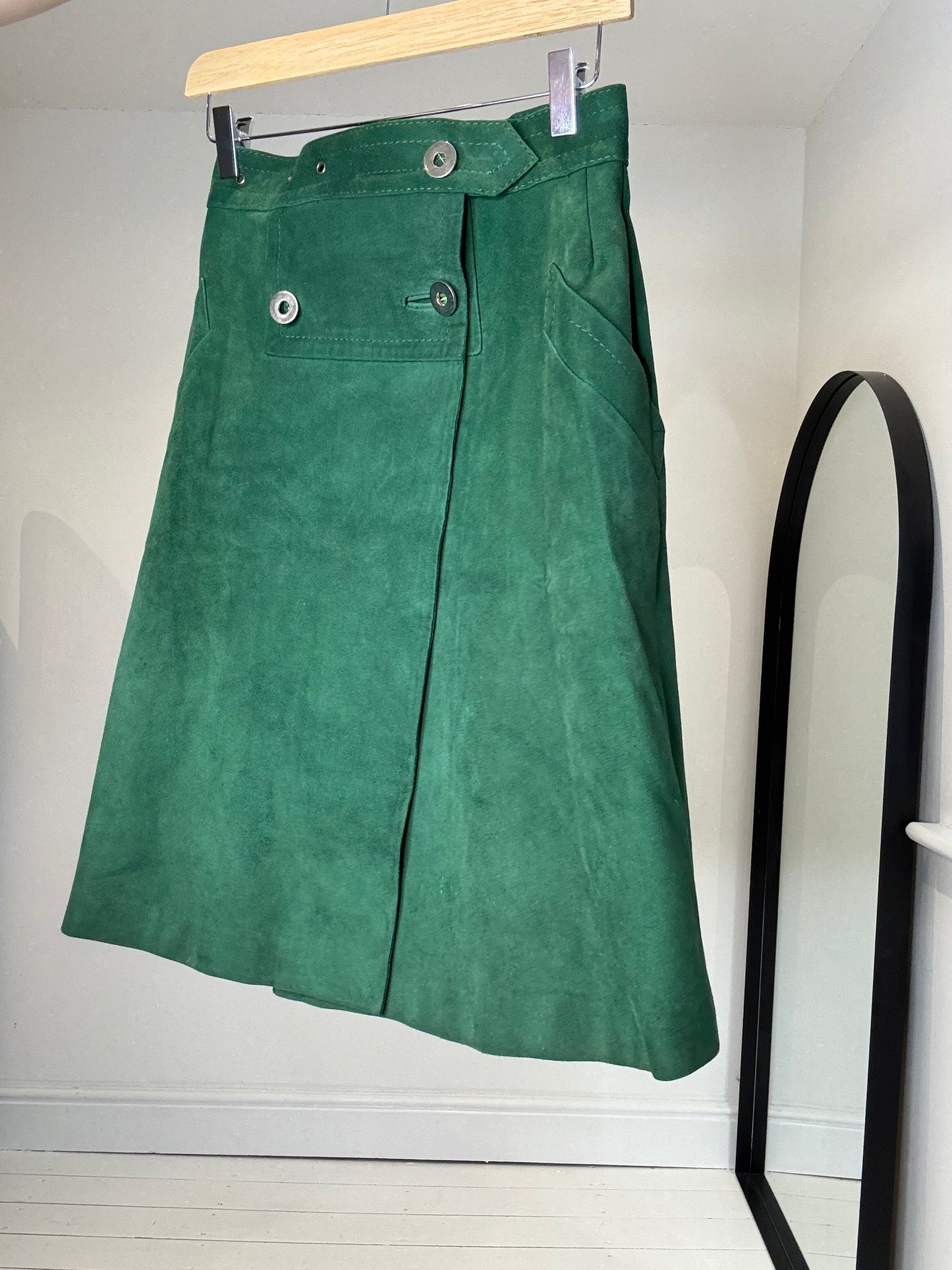 VINTAGE suede A line skirt