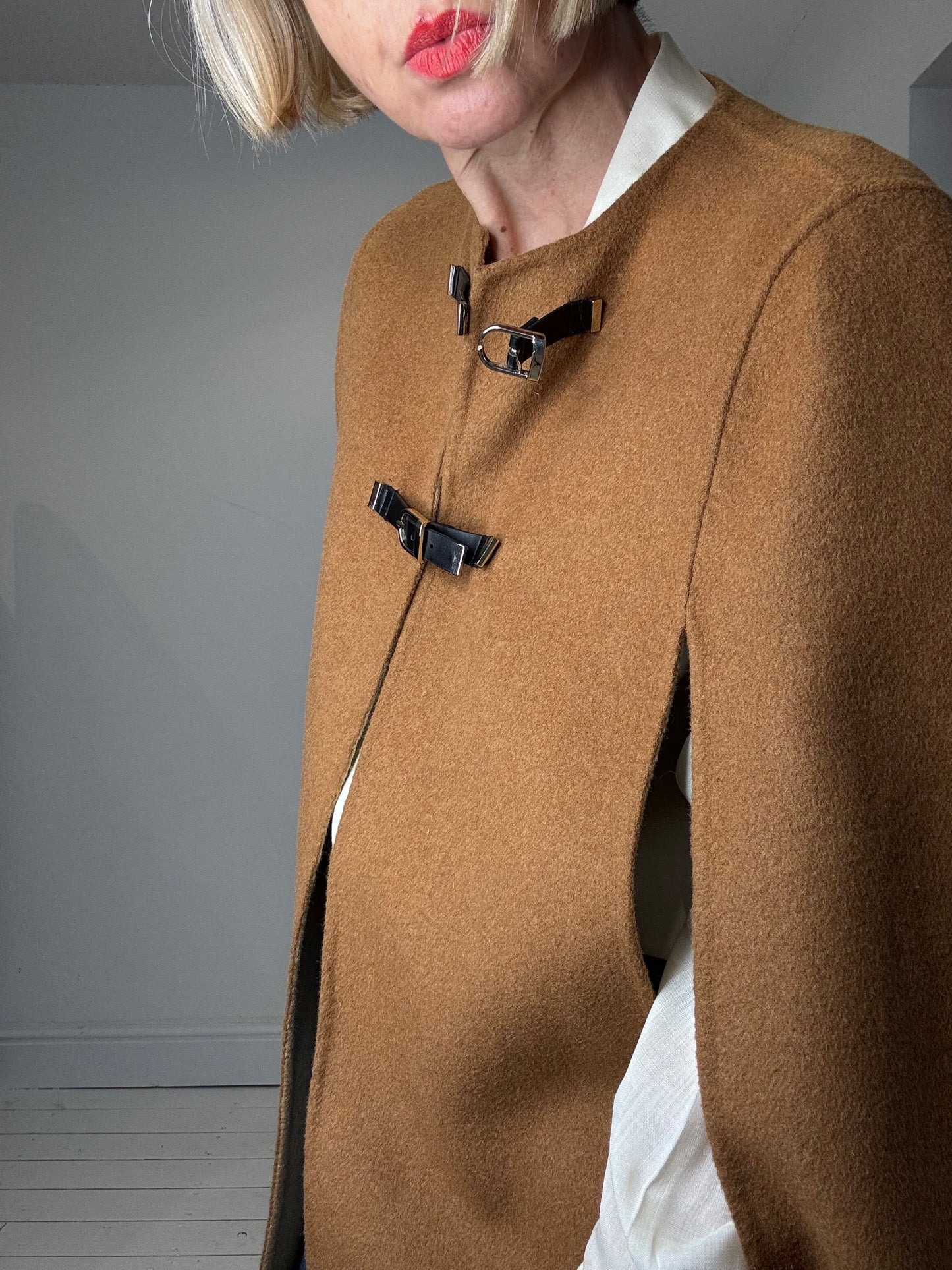Double Faced Buckle Cape
