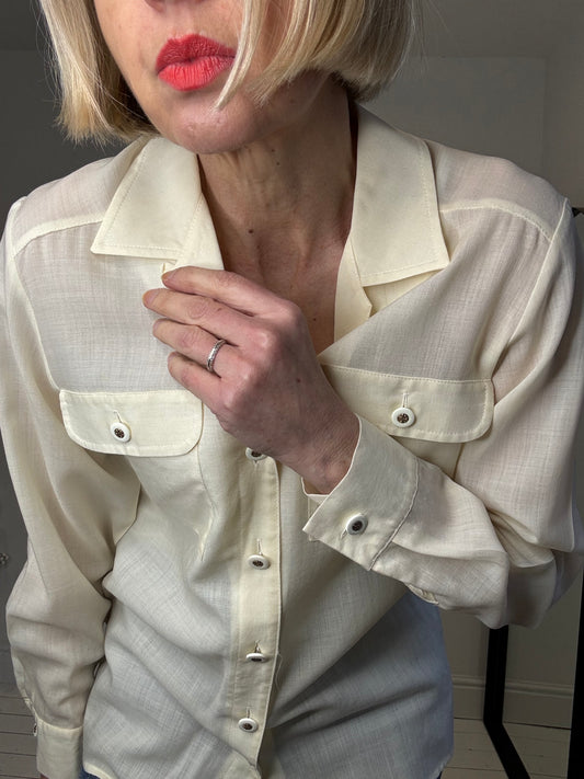 VINTAGE 100% fine wool shirt