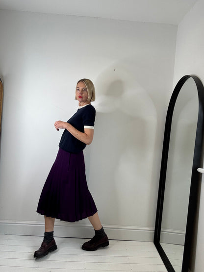 VINTAGE knife pleat skirt