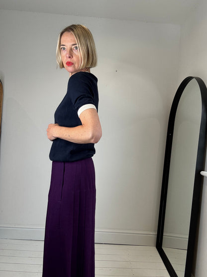 VINTAGE knife pleat skirt