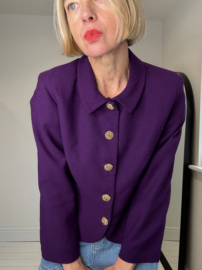 VINTAGE wool crepe jacket