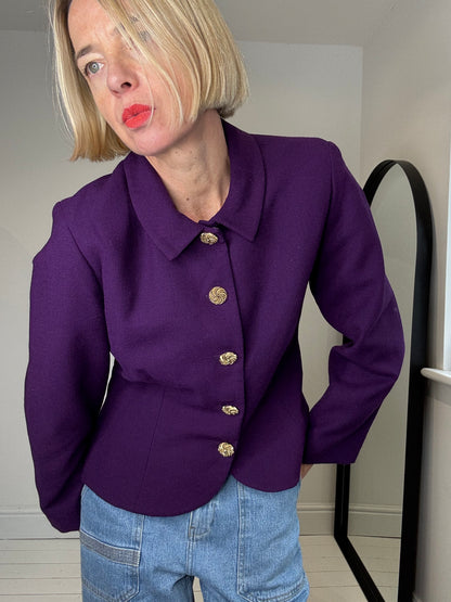 VINTAGE wool crepe jacket