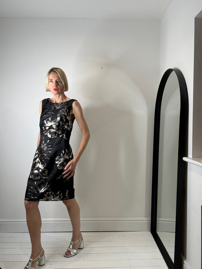 preloved Jacquard v neck pencil dress for women