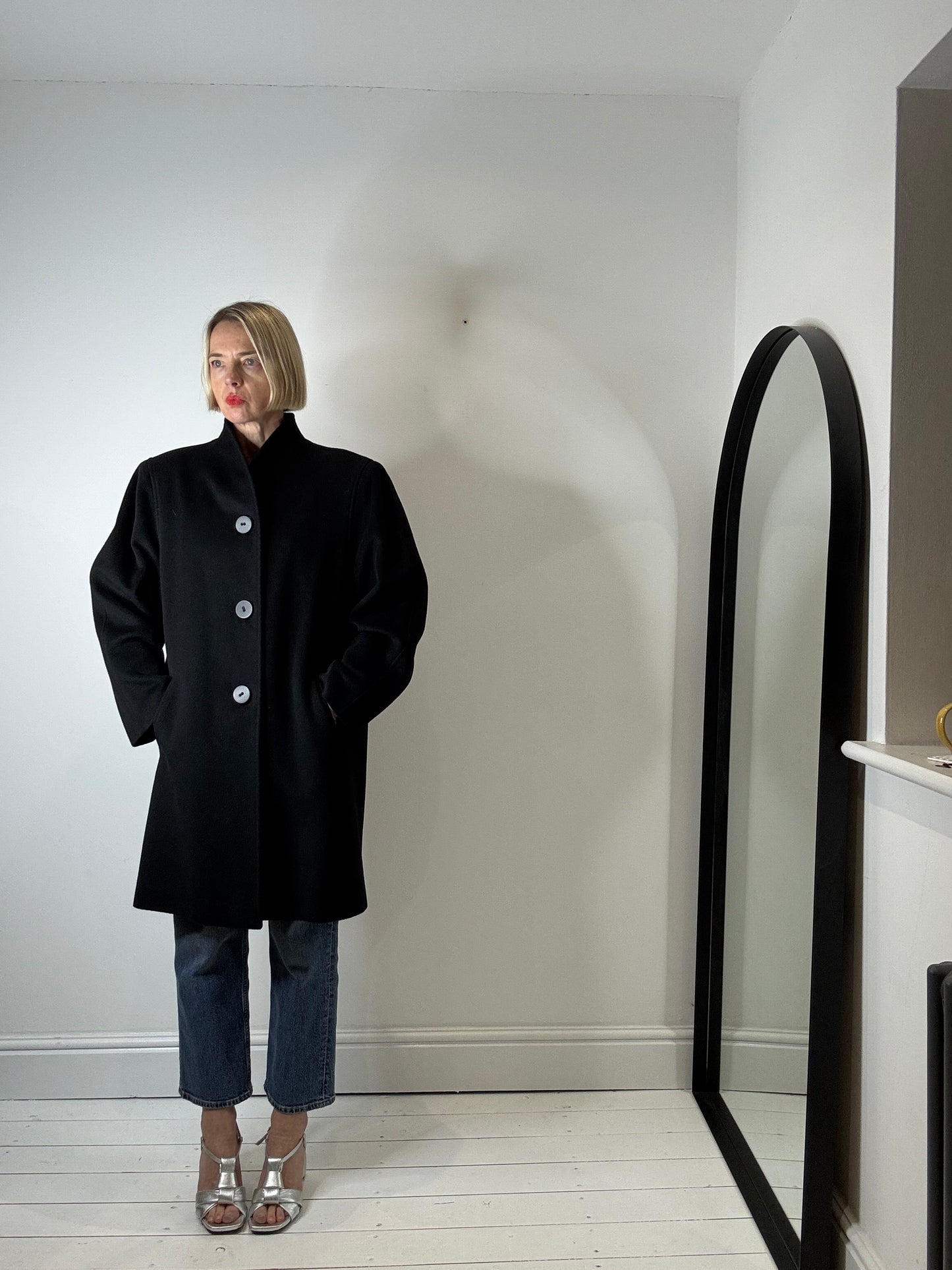 VINTAGE grown on collar coat