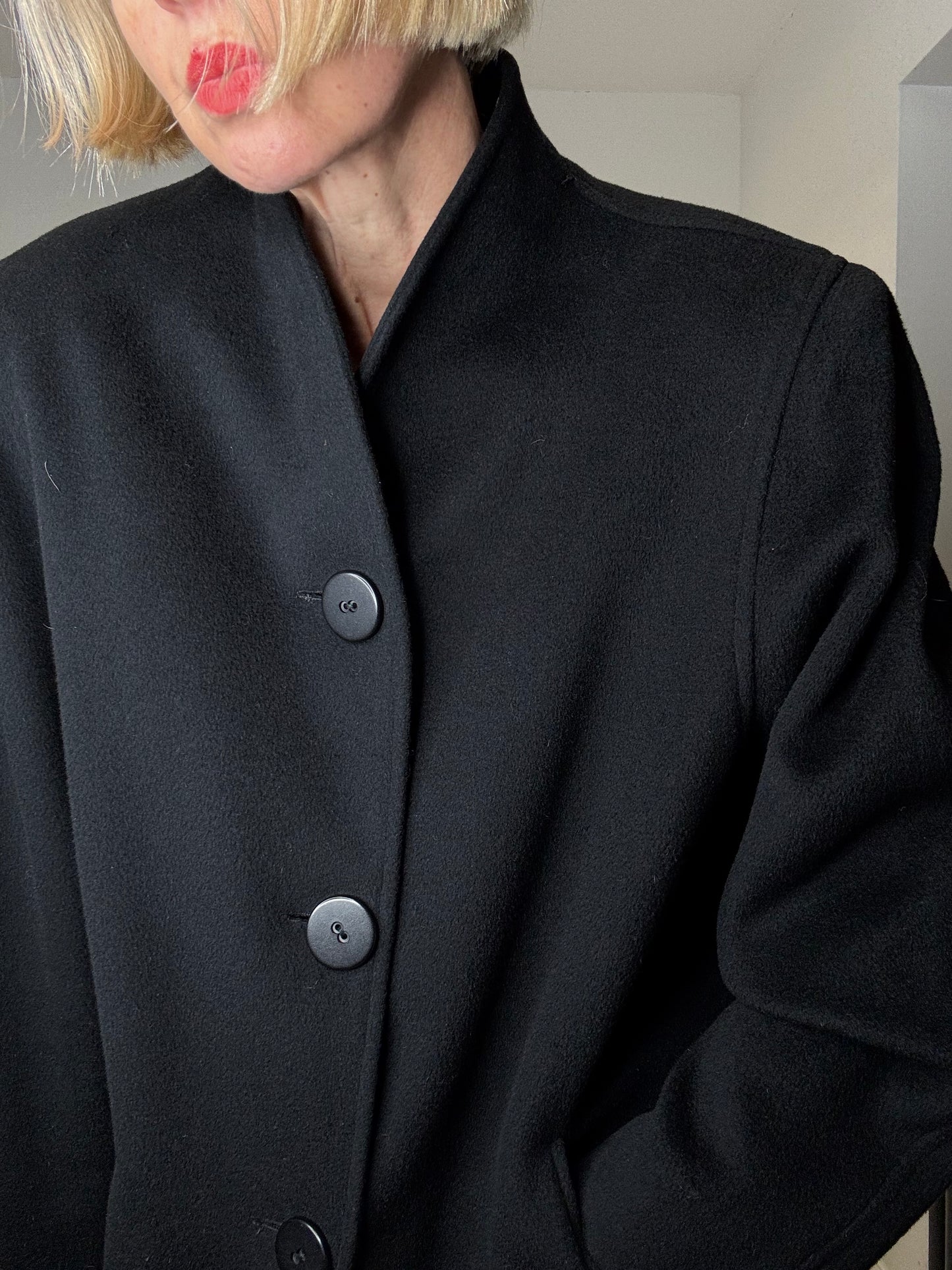 VINTAGE grown on collar coat