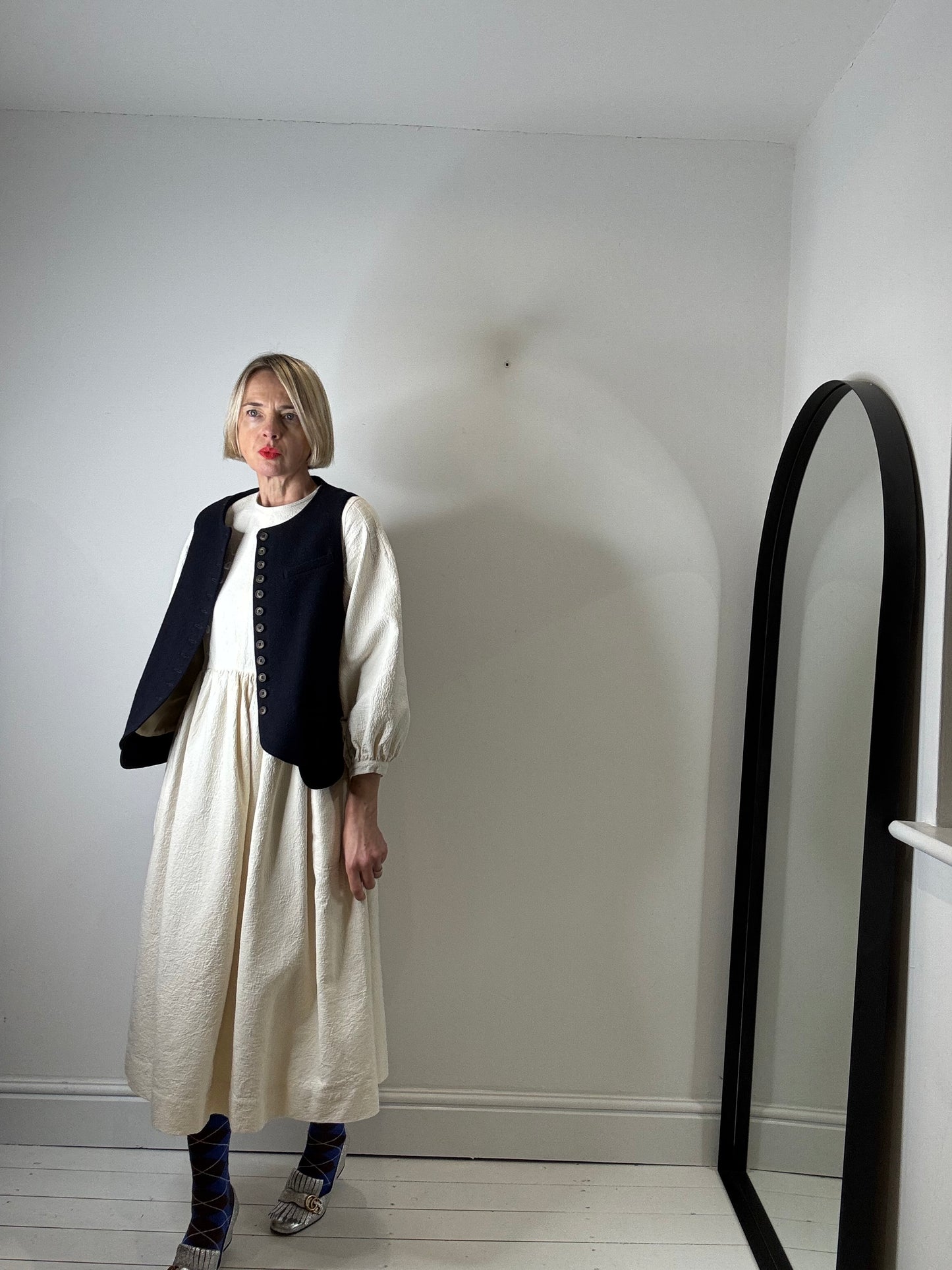 &DAUGHTER Rosalie organic cotton jacquard midi dress