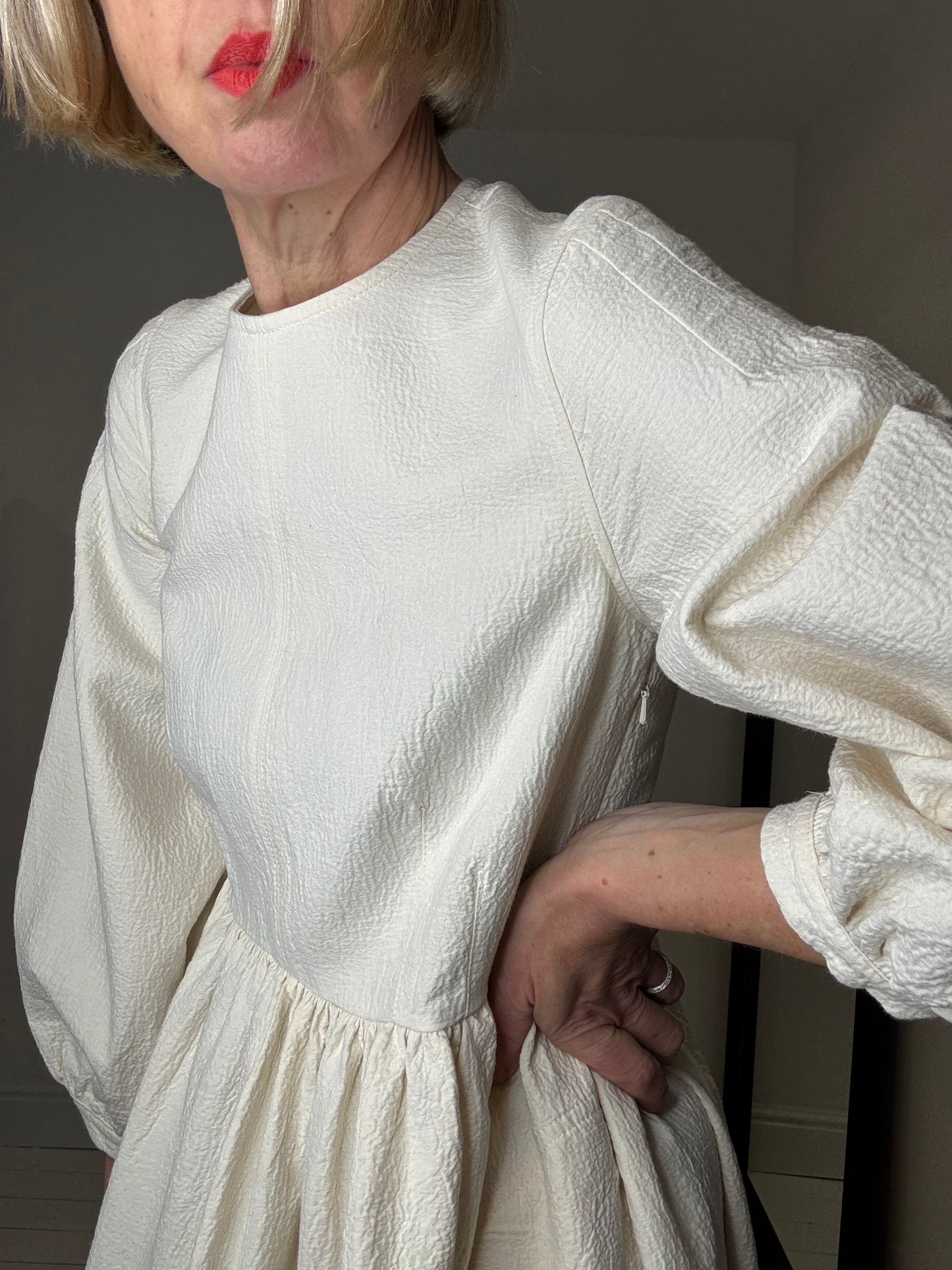 &DAUGHTER Rosalie organic cotton jacquard midi dress