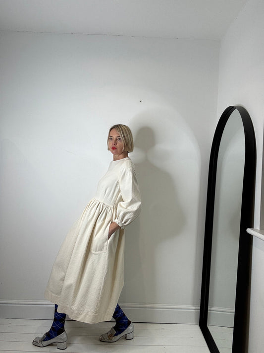 &DAUGHTER Rosalie organic cotton jacquard midi dress