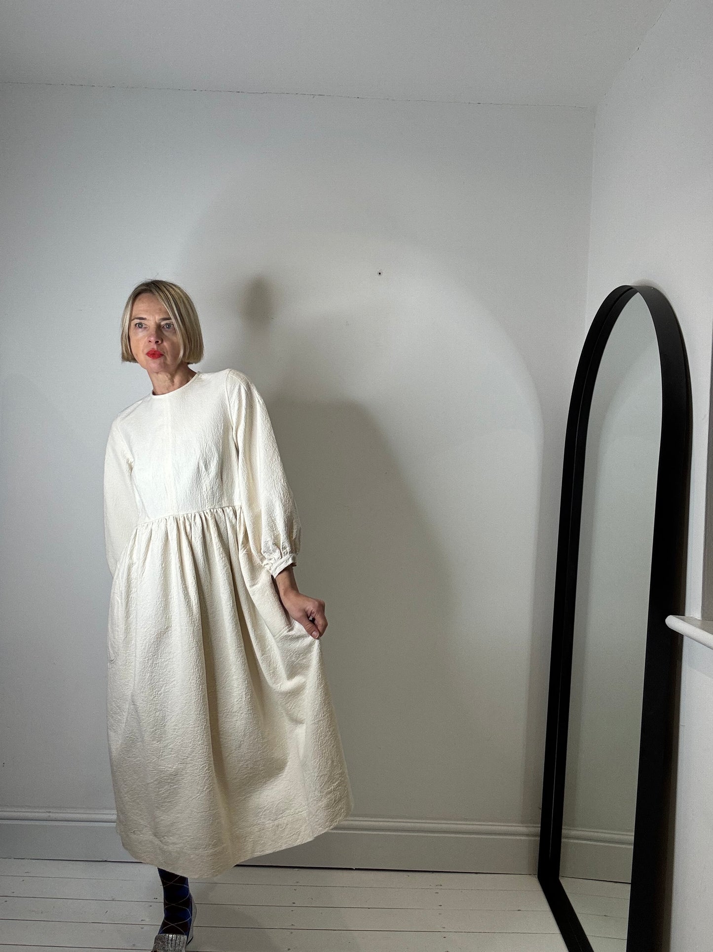 &DAUGHTER Rosalie organic cotton jacquard midi dress