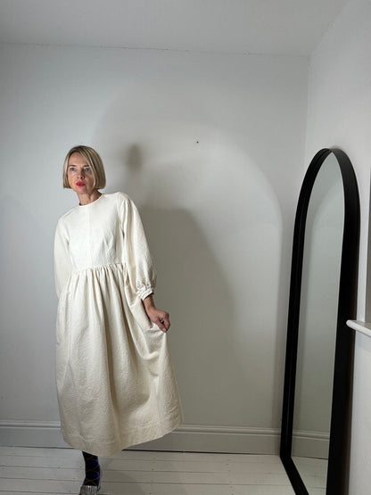 &DAUGHTER Rosalie organic cotton jacquard midi dress