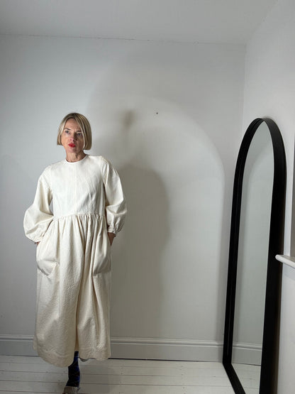 &DAUGHTER Rosalie organic cotton jacquard midi dress