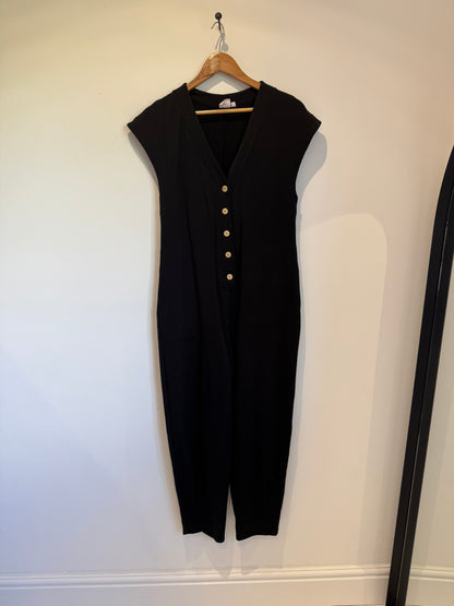 black BEYOND NINE jersey jumpsuit for women