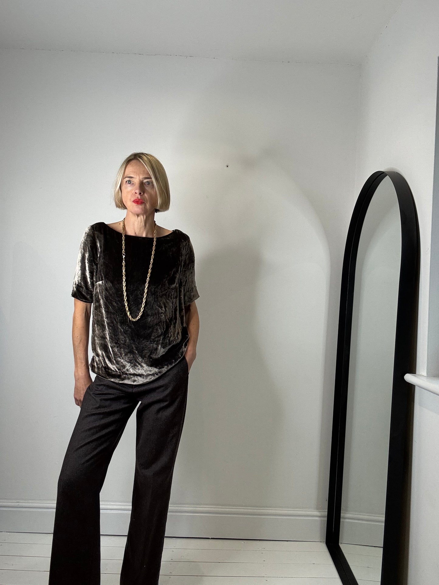 TOAST silk and rayon tee style top