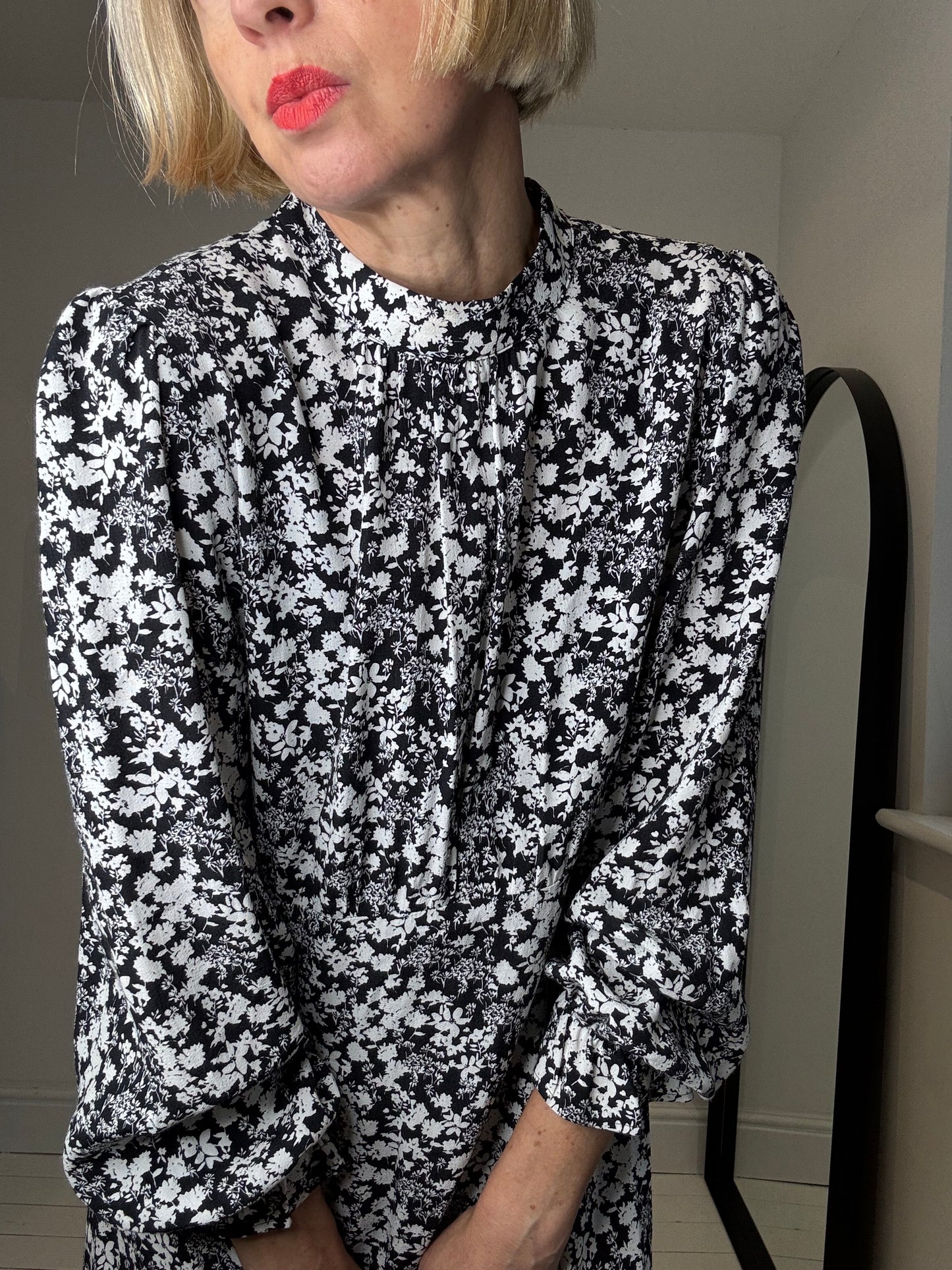 Mono floral print midi dress