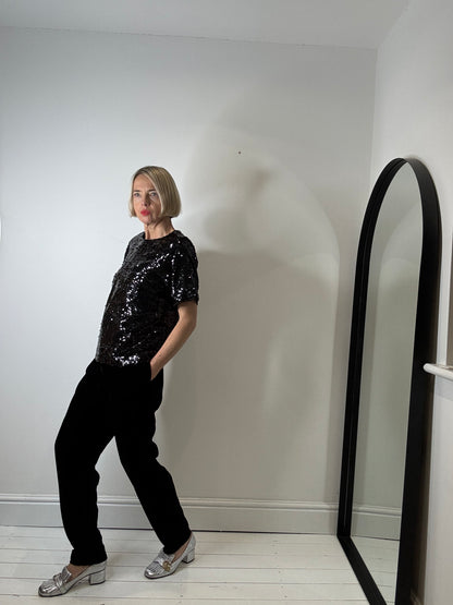 Fully lined sequin tee